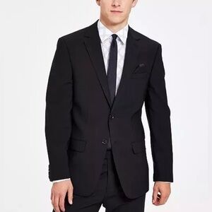 Bar III Men's Slim Fit Wool Suit Jacket Blazer Sport Coat Black 40 Short - NWT
